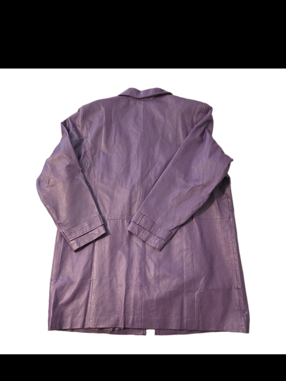 Roaman's Purple Leather Button-Front Jacket - Picture 13 of 13